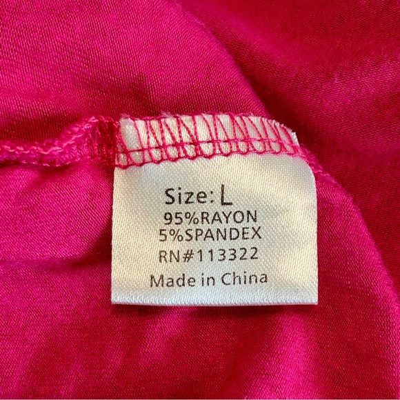 Ocean Blue Sz L Fuchsia Pink Tank Dress 👗 Midi GUC - Picture 3 of 5